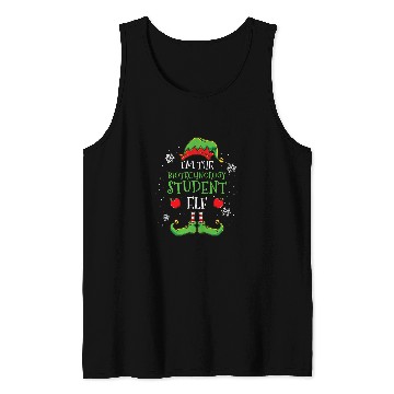 Discover Im The Biotechnology Student Elf Christmas Tank Tops