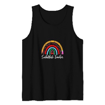 Discover Substitute Teacher Boho Rainbow Back To School Tank Tops