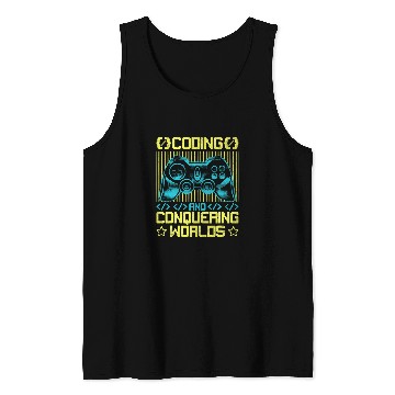 Discover Web Developer Gamer Nerd Video Gaming Computer Programmer 1 Tank Tops
