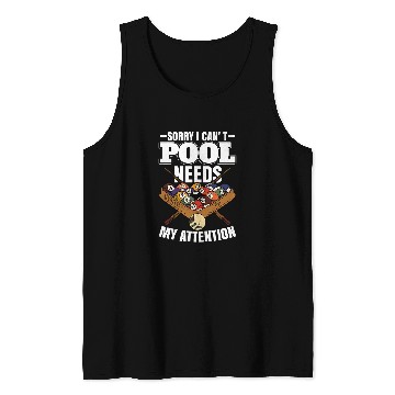 Discover Funny Billiard Pool Player Tank Tops