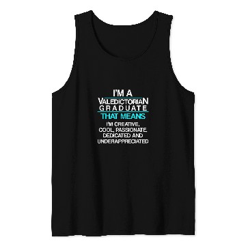 Discover Valedictorian Graduate Class Creative Funny Graduation Tank Tops