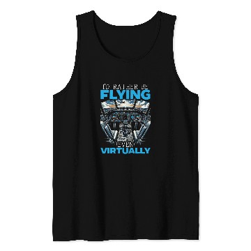 Discover Flight Simulator Aviation Console Pilot Flight Simulation 4 Tank Tops