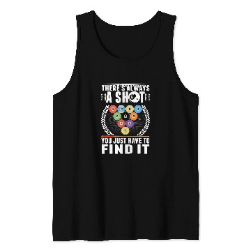 Discover Funny Billiard Strategy Joke Cue Snooker Pool Player Tank Tops