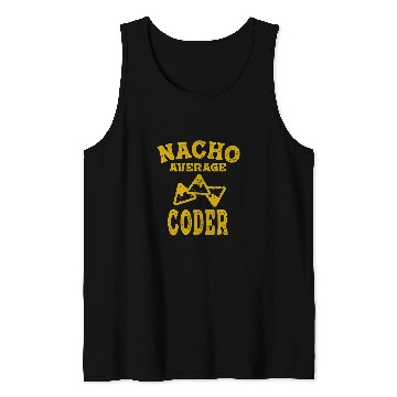 Discover Funny coder programming Nacho average programmer coding taco Tank Tops