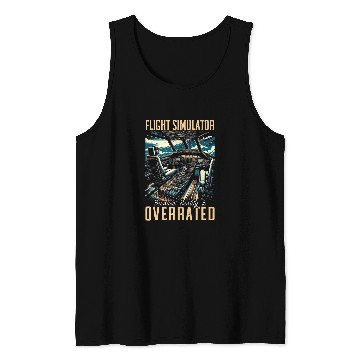 Discover Flight Simulator Aviation Console Pilot Flight Simulation 5 Tank Tops