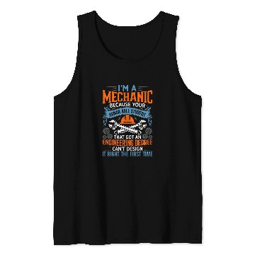 Discover Mechanic Honor Roll Engineering Student Car Tank Tops