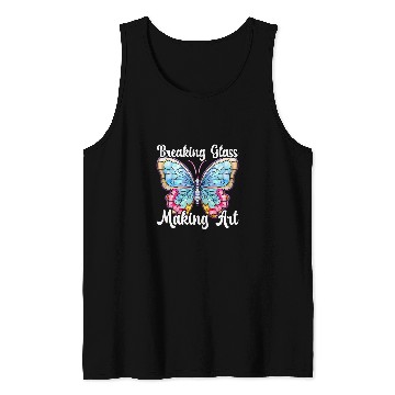 Discover Stained Glass Abstract Crafting Glass Painter Tank Tops