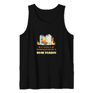 Discover Book Dragon Design Librarian Book Lovers 1 Tank Tops
