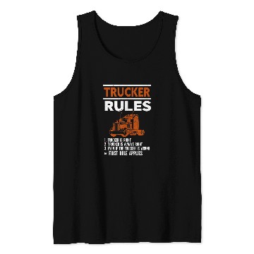 Discover Trucker Rules Design for a Truck Driver 2 Tank Tops