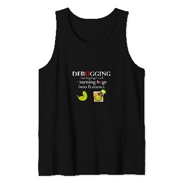 Discover Funny Debugging Definition Programmer Software Developer BL Tank Tops