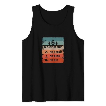 Discover In Case Of Git Commit Git Push Git Out Programmer Coder Tank Tops
