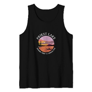 Discover Priest Lake Sharkand Unsalted Kayaking Sayings Kayak Tank Tops