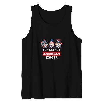 Discover Singer Gnomes July 4th American Flag USA Tank Tops