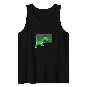 Discover Funny Dinosaur Teacher Cool Professor Dino Teaching Tank Tops