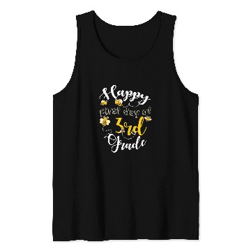 Discover Happy First Day Of 3rd Grade Bee Teacher Student Back School Tank Tops