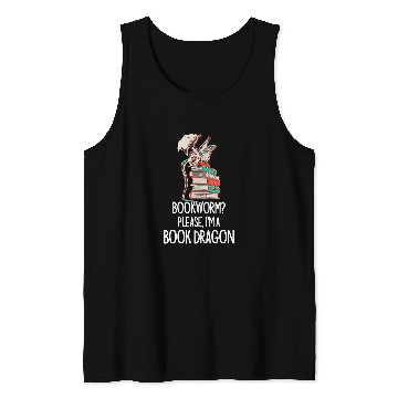Discover Book Dragon Funny Bookworm 1 Tank Tops