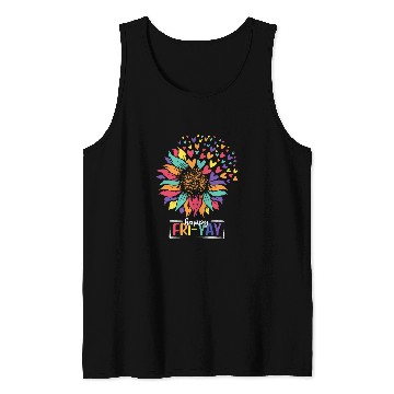 Discover Sunflower Happy FriYay Teacher Friday Tank Tops