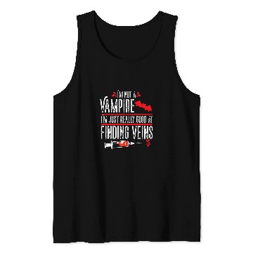 Discover Vampire Finding Vein Phlebotomist Phlebotomy Technician Tech Tank Tops