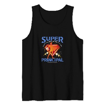 Discover Mens Super Principal Gift Educational Superheros Blue Tank Tops