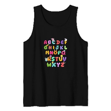 Discover Happy Easter Day Alphabet ABCs Teacher student Tank Tops