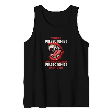 Discover Vampire Phlebotomist Halloween Phlebotomy Scary Tank Tops