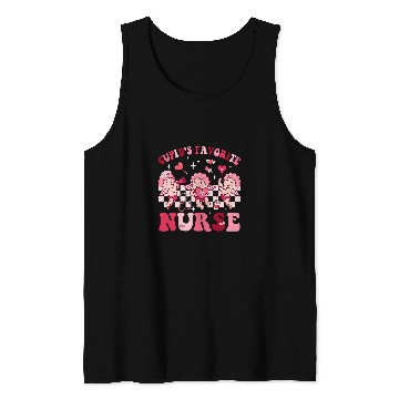 Discover Groovy Valentines Day Cupids Favorite nurses Retro nurses Life Tank Tops