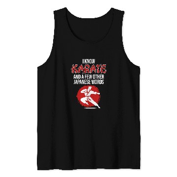 Discover I Know Karate Player Martial Arts Black Belt Graphic Tank Tops