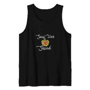 Discover Social Work Squad School Social Worker Leopard Apple Tank Tops
