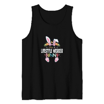 Discover Im The Lifestyle Worker Bunny Easter Day Rabbit Matching Tank Tops