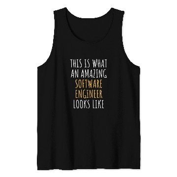 Discover SOFTWARE ENGINEER Funny Job Title Profession Worker Idea Tank Tops