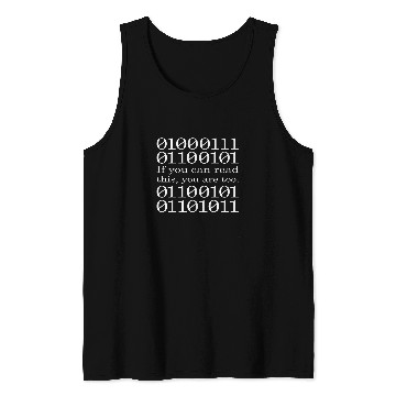 Discover If You Can Read This Funny Binary Code Programmer Developer Tank Tops
