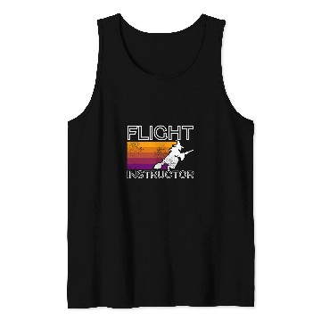 Discover Funny Flight Instructor Pilot Gift Spooky Halloween Witch Tank Tops