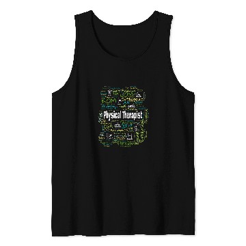 Discover Physical Therapist Terminology Cloud Design Physical Therapy Tank Tops