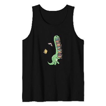 Discover Dinosaur Enthusiast Reading Lover Dino Animal Reading Tank Tops