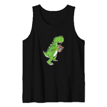 Discover Dinosaur TRexs Book Reader For Book Lovers Tank Tops