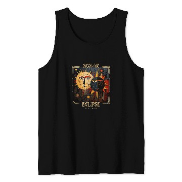 Discover Solar Eclipse America October 14 Abstract Art Tank Tops