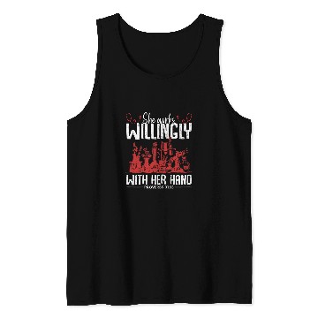 Discover Willing With Her Hands Funny medicals School Students Graphic Tank Tops