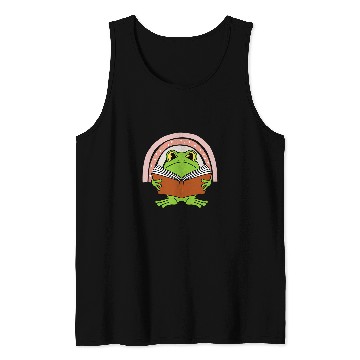Discover Cottagecore Frog and Book Rainbow Farmcore Tank Tops
