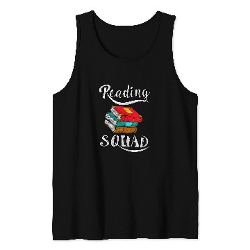 Discover Cool Reading Squad Funny Team Book Reader Librarian Gift Tank Tops