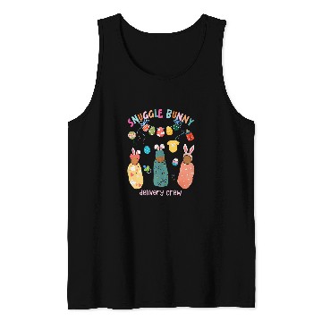 Discover Snuggle Bunny Delivery Crew Happy Easter Day LD nurses Tank Tops