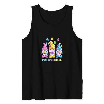 Discover Social Worker Easter nurses Squad Gnomes Tank Tops