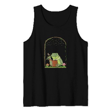 Discover Cottagecore Frog Book Design for a Nature Lover 2 Tank Tops