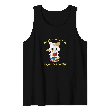 Discover book is better n movie cat reading Tank Tops