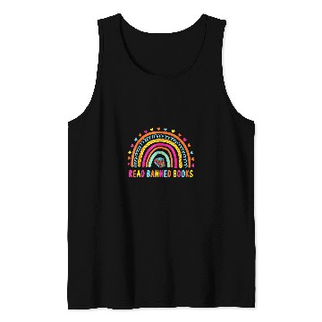 Discover I Read Banned Books vintages Rainbow Reading Book Lover Tank Tops