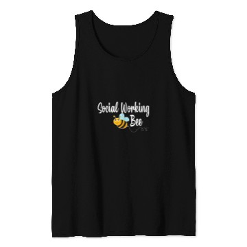 Discover Social Working Bee Bumblebee Funny Social Worker Tank Tops
