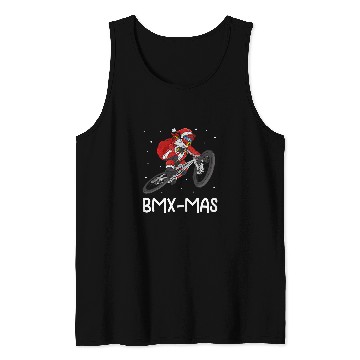Discover BMxmass Mountain Bike Santa Claus MTB BMX Christmas Tank Tops