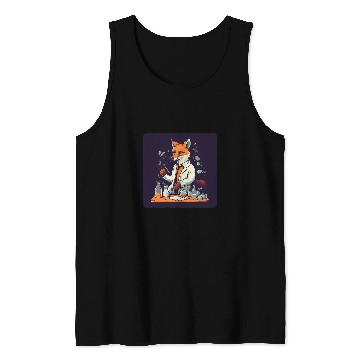 Discover Fox Lab Coat Science Experiments Research Scientist Tank Tops