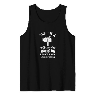 Discover Yes Im A Postal Worker Postman Rural Mail Delivery Mailman Tank Tops