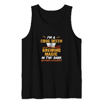 Discover Halloween Programmer Coder Software Web Developer Coding Tank Tops