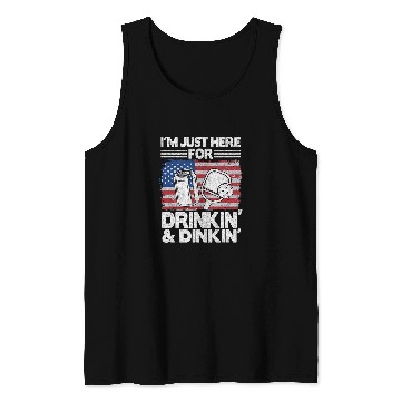 Discover Im Just Here For Drinking Dinking Beer US Flag Pickleball Tank Tops